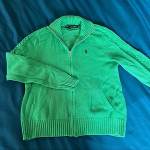 Ralph Lauren Zip-up cable sweater
